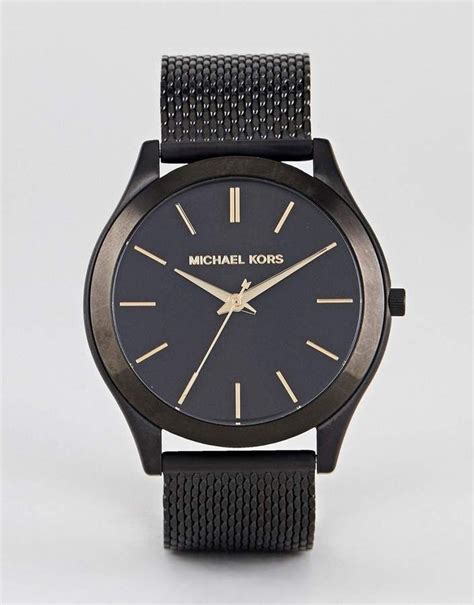 michael kors black 44mm watxh|Michael Kors runway.